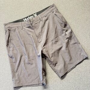 Hurley Mens Hybrid Walk Shorts Charcoal Gray Textured Boardshorts Size 36